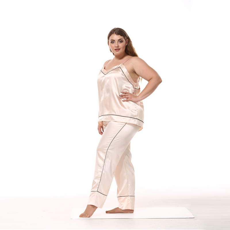 Large size simulation silk pajamas set - Image 6