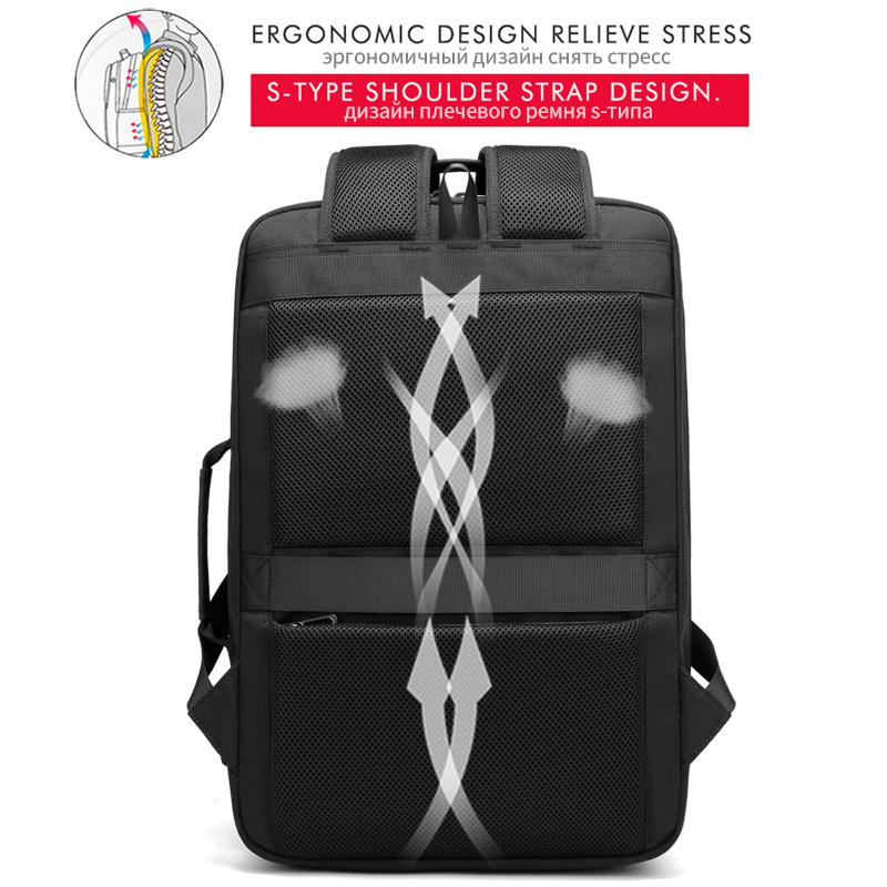 Business Casual Backpack PVC Waterproof Laptop Bag Travel Backpack Urban Fashion Outdoor Men's Bag - Image 6