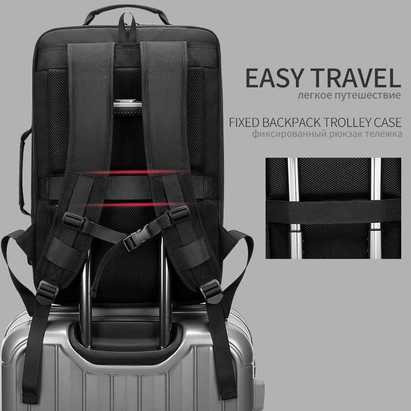 Business Casual Backpack PVC Waterproof Laptop Bag Travel Backpack Urban Fashion Outdoor Men's Bag - Image 3