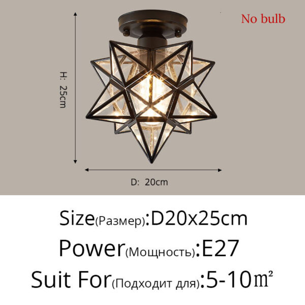 Nordic Creative Five Star Ceiling Lamp - Image 5