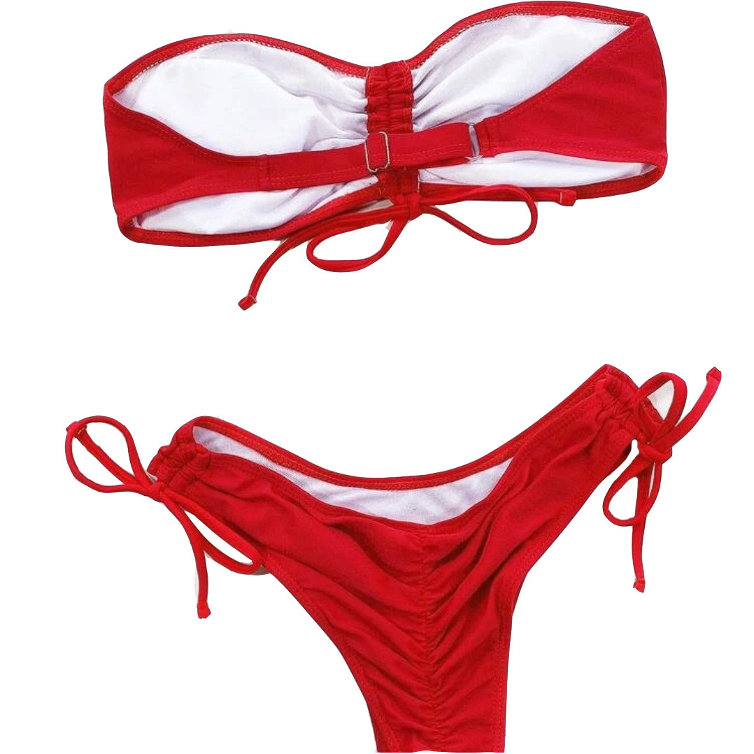 Women's Bikini Solid Color One Piece Swimsuit - Image 4