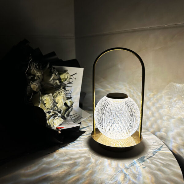 Retro Creative Portable Metal Table Lamp Bedside Ambient Night Light - Image 4