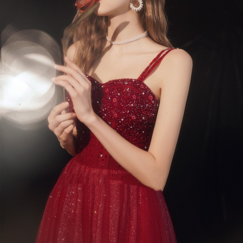 Wedding Red Heavy Industry Dress Girl - Image 4