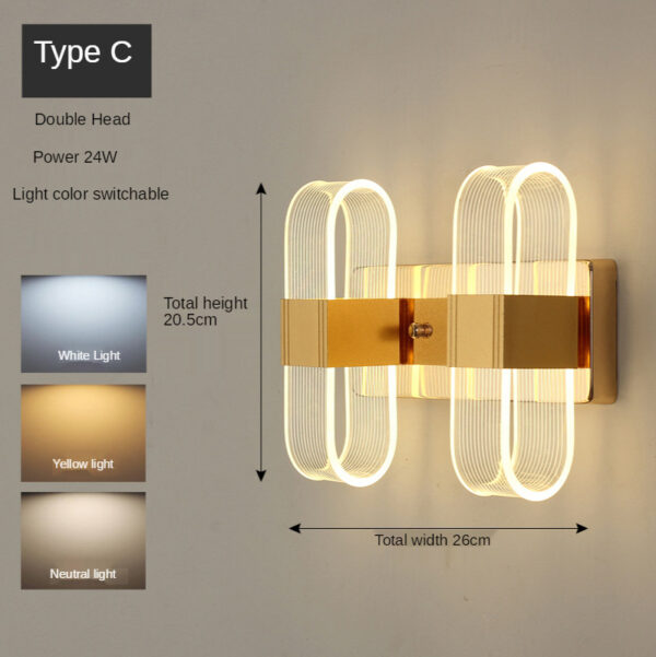 Golden Nordic Style Wall Lamp Lighting Fixture - Image 8