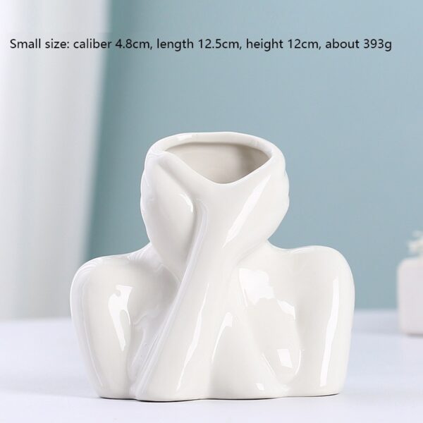 Ins Scandinavian Modern Simple Style Ceramic Vase Decoration Living Room Porch Office Flower Arrangement Decoration - Image 5