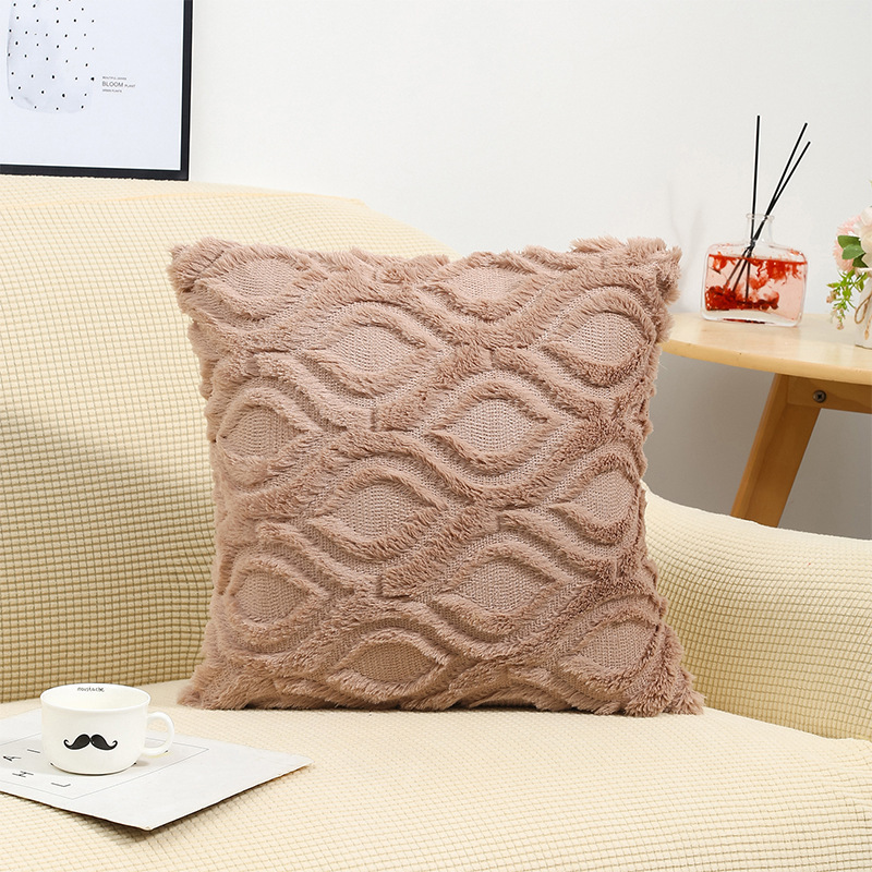 Solid Color Sofa Pillow Living Room Headrest Pillow Cover - Image 8