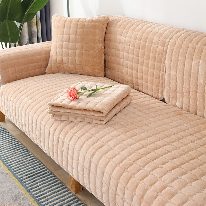 Corduroy Solid Color Plush Sofa Cushion Modern Simple Double Non-slip Cushion - Image 10