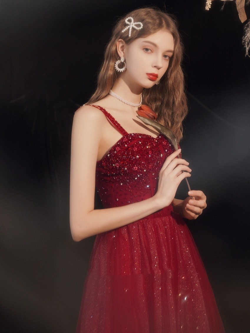 Wedding Red Heavy Industry Dress Girl - Image 3