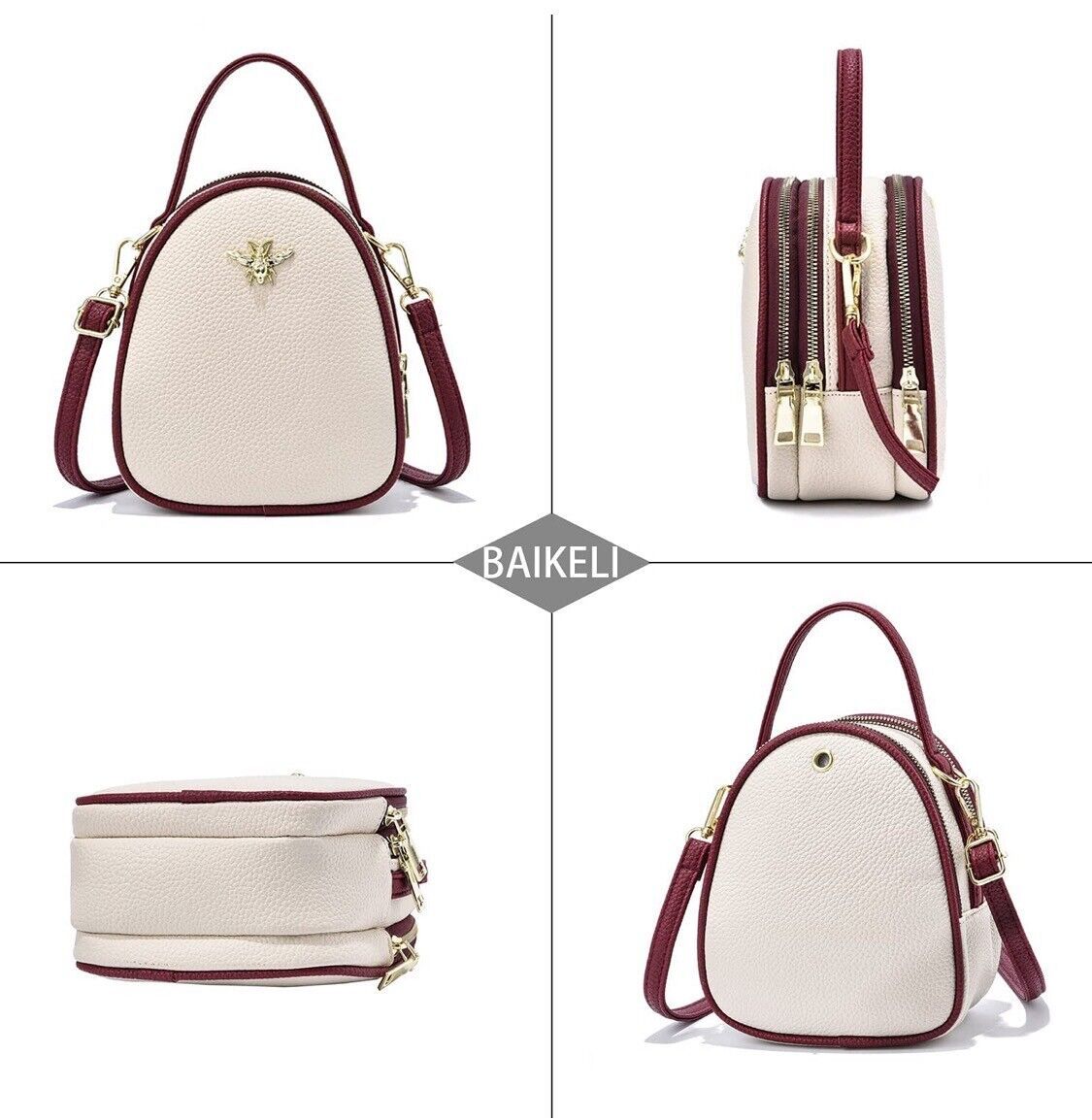 Women Shell Handbag Shoulder Crossbody Bag Ladies PU Satchel Quilted Purse Tote - Image 4