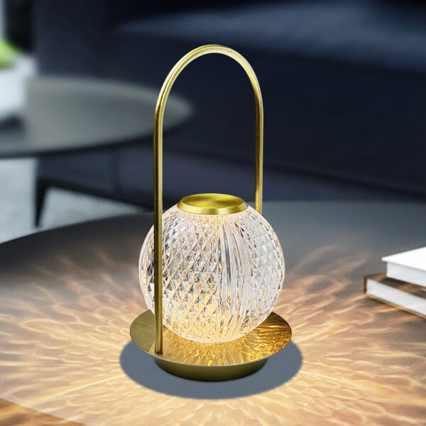 Retro Creative Portable Metal Table Lamp Bedside Ambient Night Light - Image 3