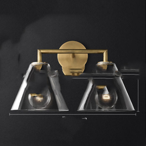 Bedside Wall Lamp Wrought Iron Glass Mirror Front LampMinimalist Aisle Wall Lamp - Image 6