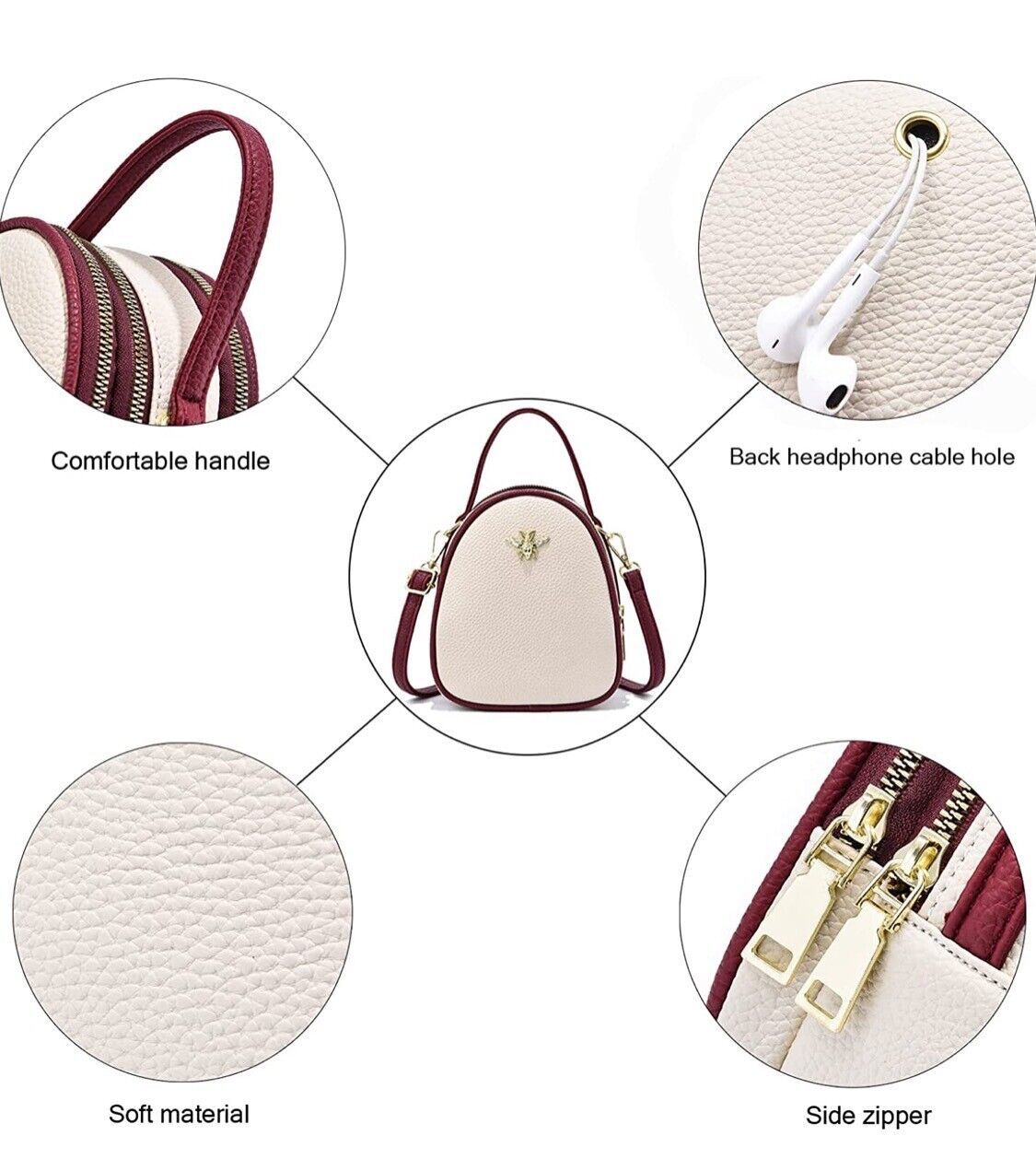 Women Shell Handbag Shoulder Crossbody Bag Ladies PU Satchel Quilted Purse Tote - Image 5