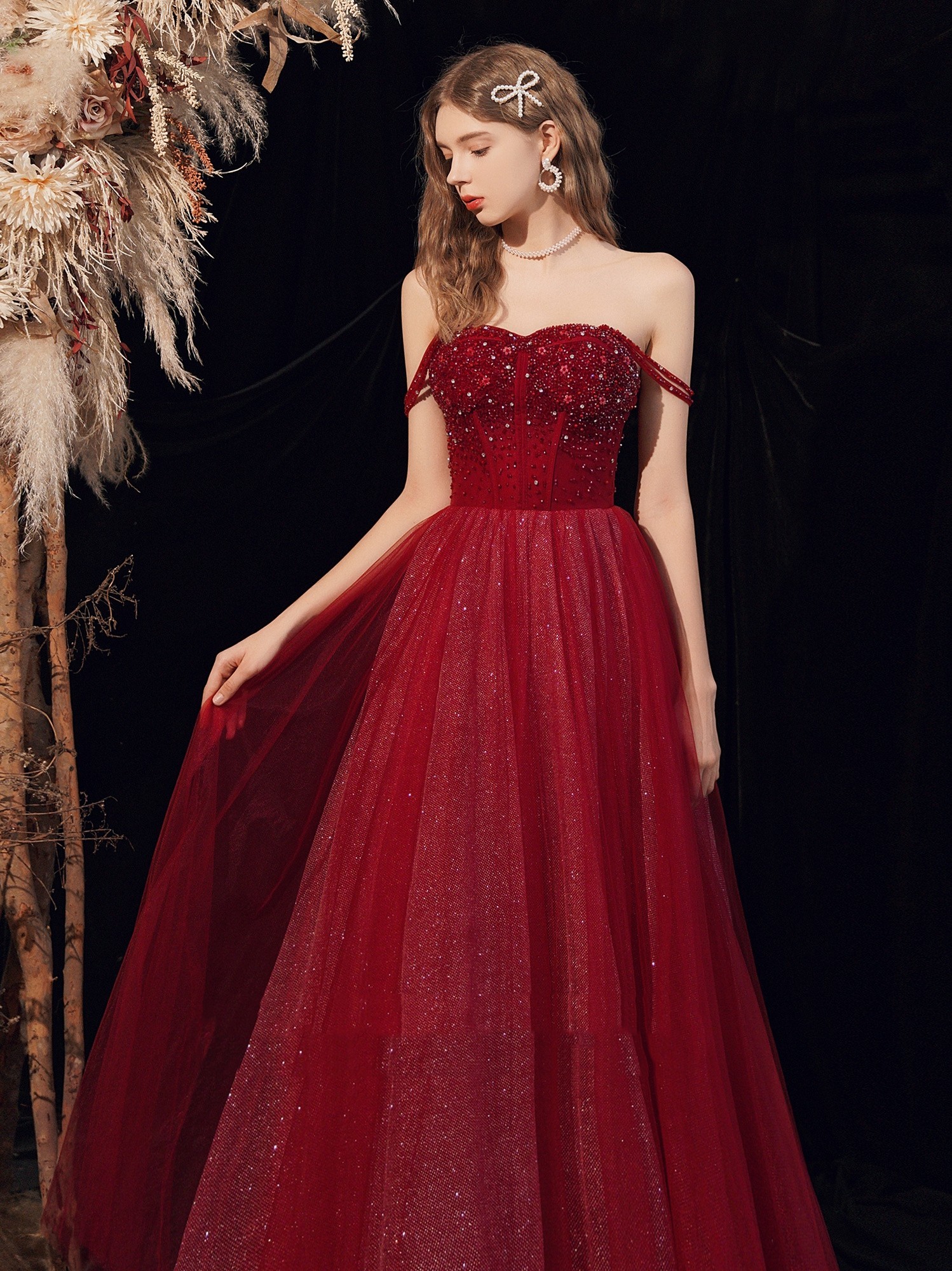 Wedding Red Heavy Industry Dress Girl - Image 6