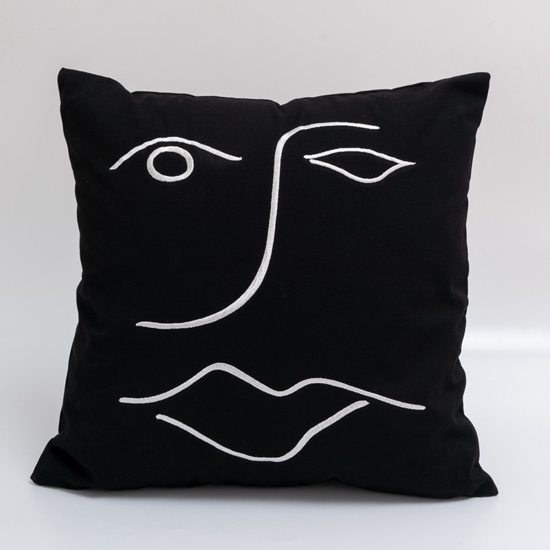 Plain Cotton Printed Model House Decorative Cushion - Image 5