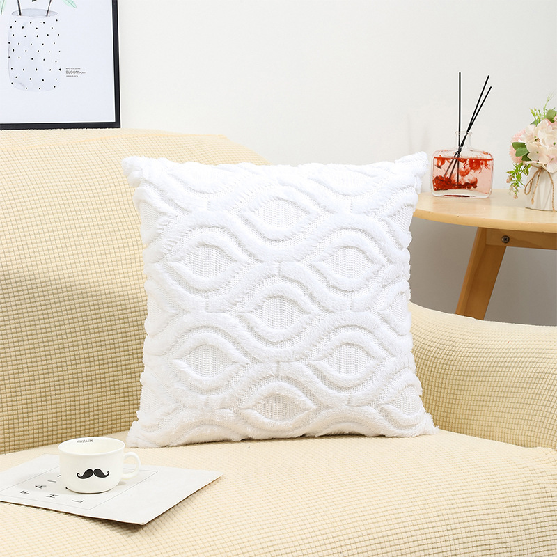 Solid Color Sofa Pillow Living Room Headrest Pillow Cover - Image 7