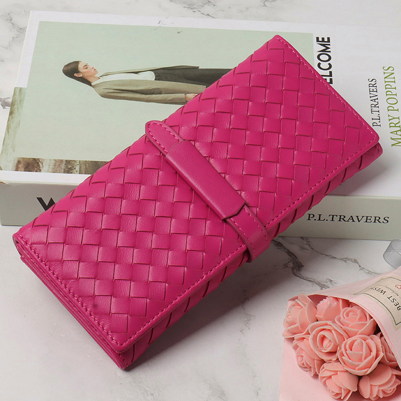 Sheepskin Woven 3 Fold Leather Wallet Korean - Image 8