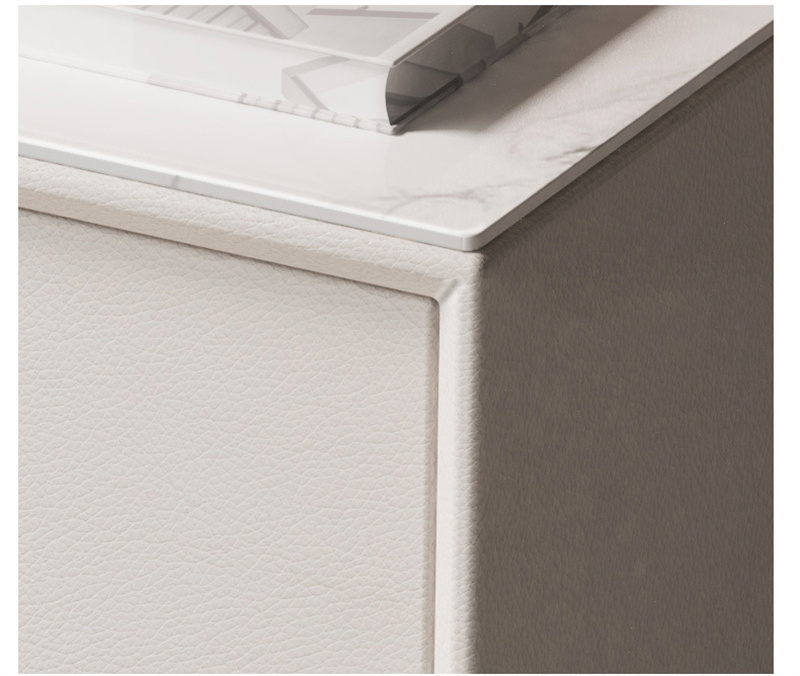 Factory wholesale marble nightstand Bedside Table Side Tables solid wooden for Home Furniture Living Convertible - Image 2