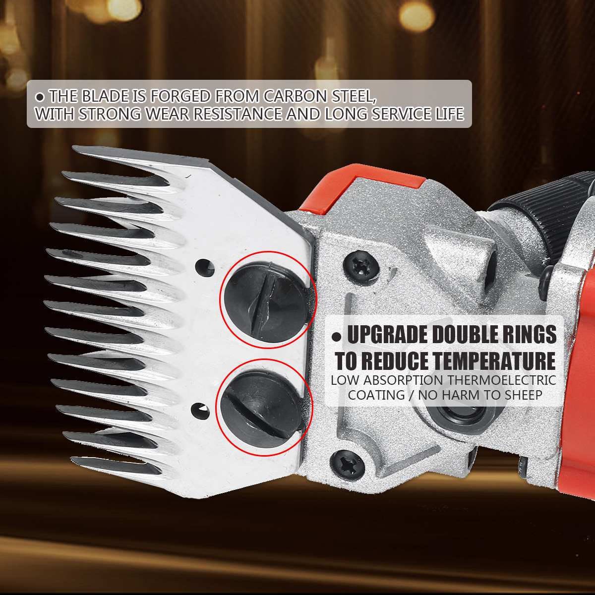 HILDA-218 Sale Portable Heavy Duty Electric Knife Blades Hand Wool Scissors Shearing Machine Sheep beiyuan blade - Image 4