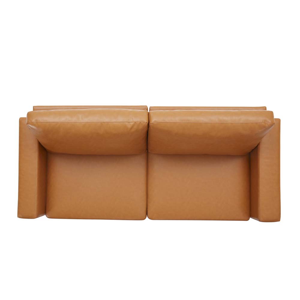 European PU Leather Sofa Living Room Office 3 Seat Sofa Comfy Couch - Image 4