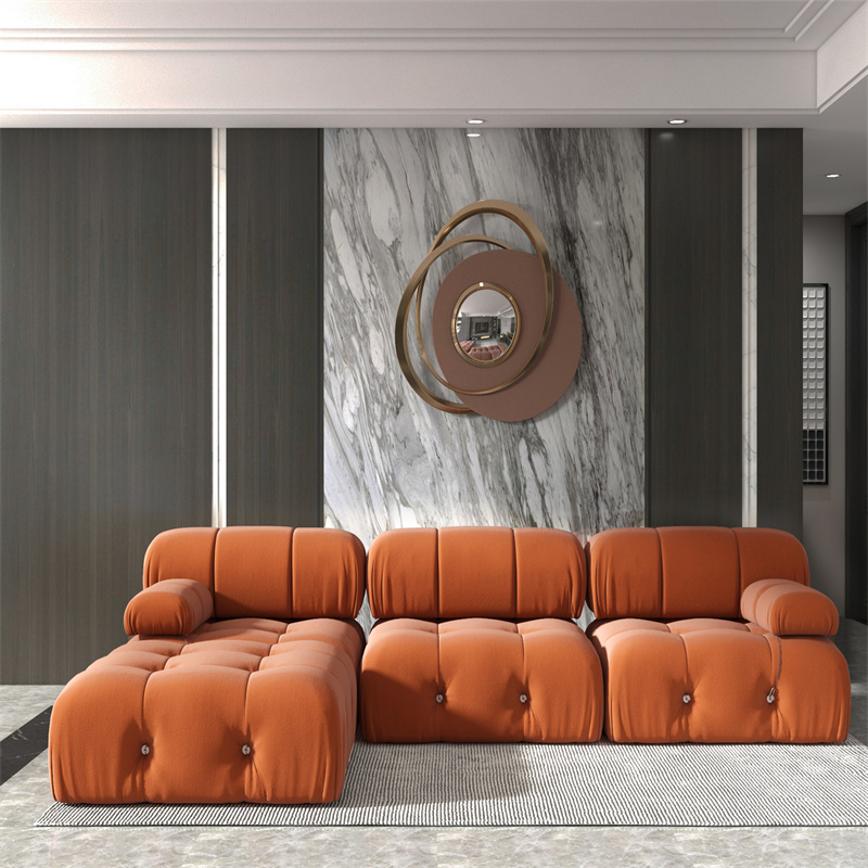Luxury Design L shape Sectional Modular Sofa living room Combination sofa chaise lounge couch sofa canape salon lit - Image 2