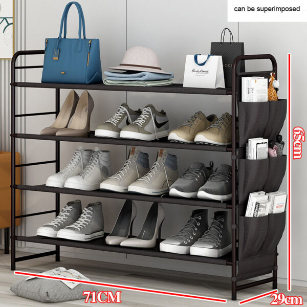 Metal shoe rack organizer storage cabinet shoe racks for home - Image 2