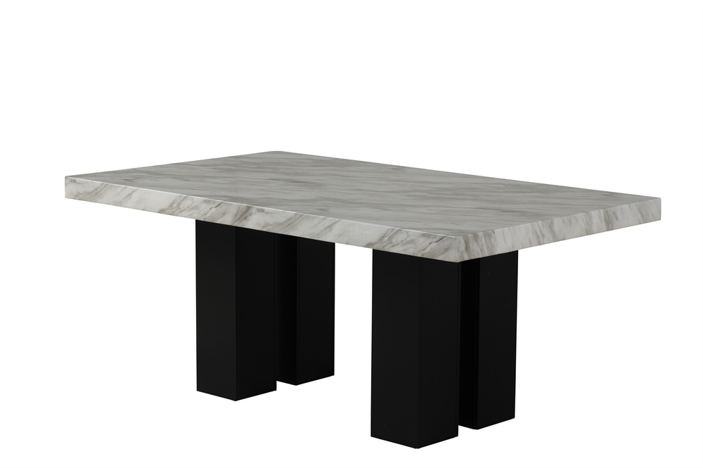 Counter Height Dining Table Faux Marble Dining Table with Chairs Home Furniture