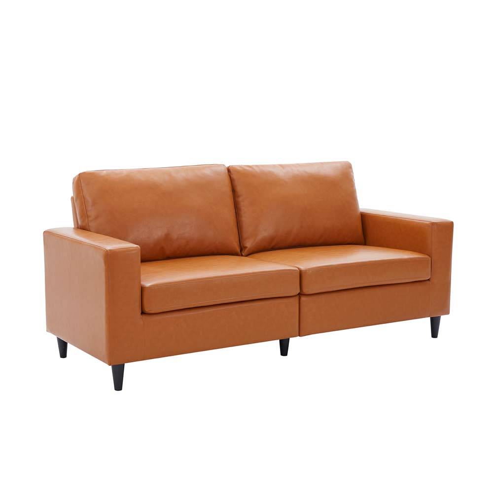 European PU Leather Sofa Living Room Office 3 Seat Sofa Comfy Couch - Image 3