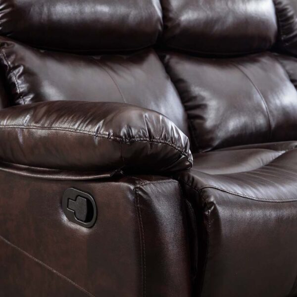 American Style Recliner Sofa Leather 3 Seat Sofas Living Room Accent Chairs - Image 4