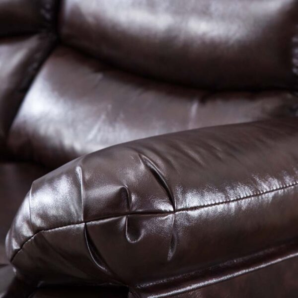 American Style Recliner Sofa Leather 3 Seat Sofas Living Room Accent Chairs - Image 3