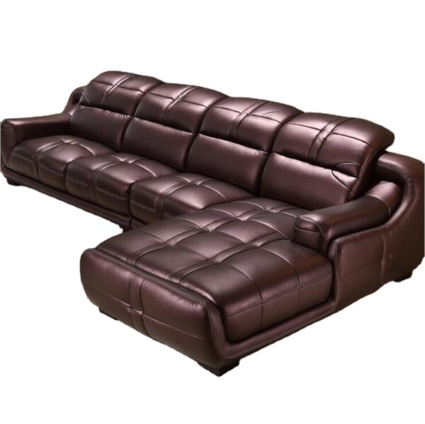 high quality European antique living room sofa furniture genuine leather set o1211 - Image 3