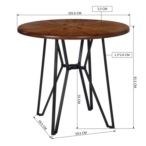 Round Dining Table Mid-Century Dining Room Table Dining Room Furniture - Image 2