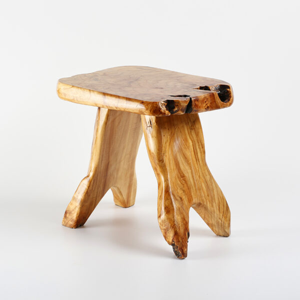 Root Carving Vintage Wood Stool Skilful Manufacture Furniture wood stool cedar stools low wood - Image 3