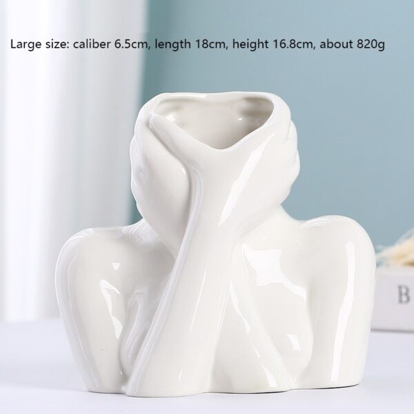 Ins Scandinavian Modern Simple Style Ceramic Vase Decoration Living Room Porch Office Flower Arrangement Decoration - Image 6