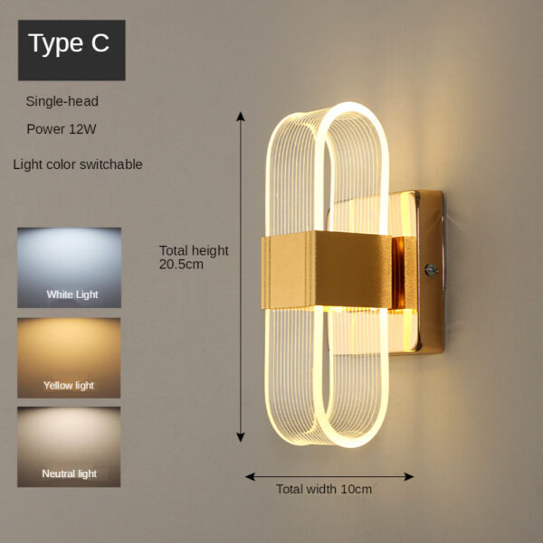 Golden Nordic Style Wall Lamp Lighting Fixture - Image 4