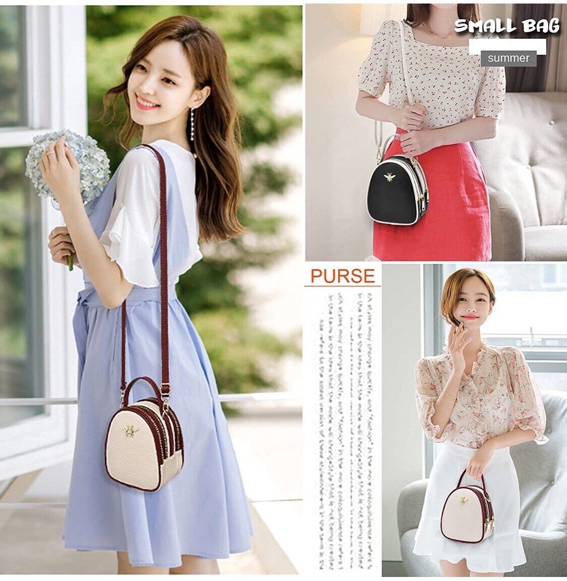 Women Shell Handbag Shoulder Crossbody Bag Ladies PU Satchel Quilted Purse Tote - Image 7