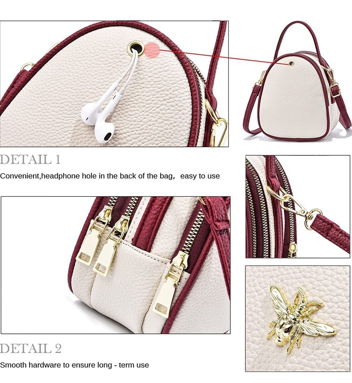 Women Shell Handbag Shoulder Crossbody Bag Ladies PU Satchel Quilted Purse Tote - Image 6