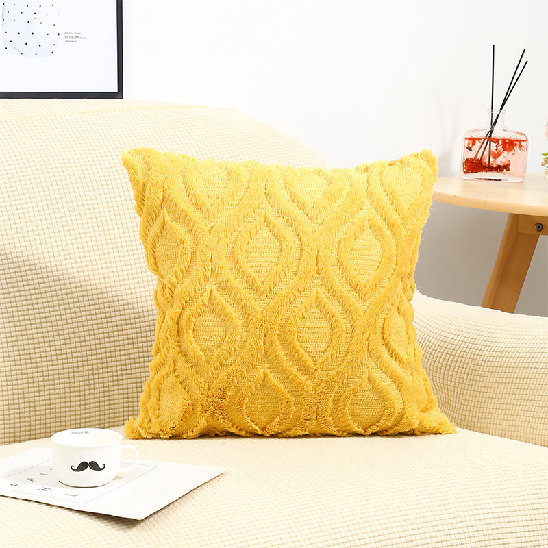 Solid Color Sofa Pillow Living Room Headrest Pillow Cover - Image 5
