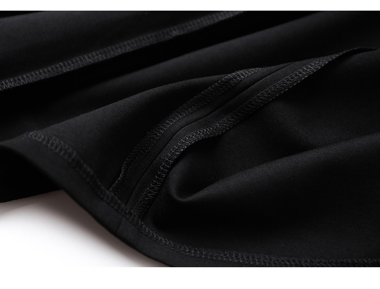 Women Basic Summer Suit A-line Black Dress - Image 6