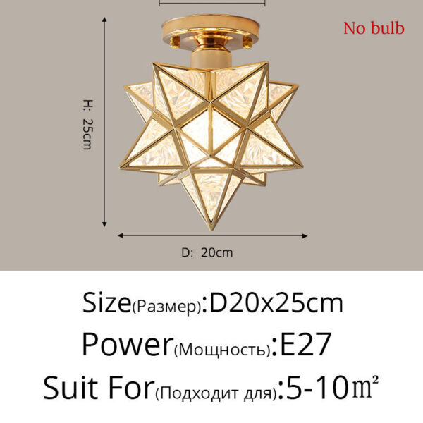 Nordic Creative Five Star Ceiling Lamp - Image 4