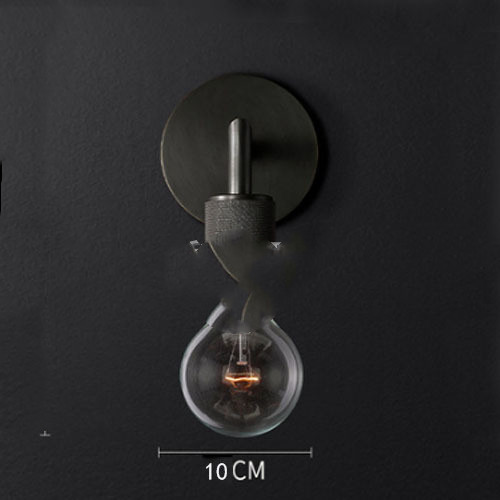 Bedside Wall Lamp Wrought Iron Glass Mirror Front LampMinimalist Aisle Wall Lamp - Image 10