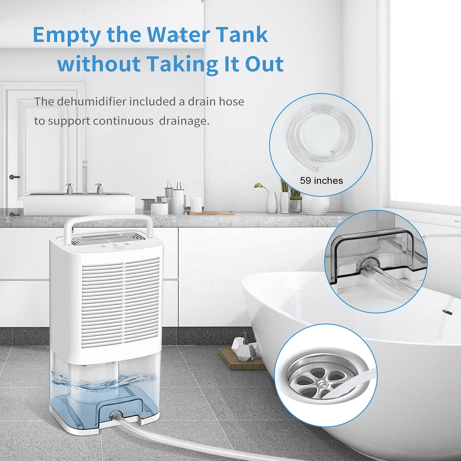 portable mini home air purifier dehumidifier basement bedroom dehumidifier - Image 3