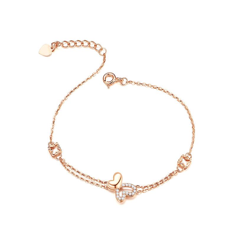 Gold Plated Bracelet Women Gold Sterling Silver 925 Jewellery Fashion Women Charm Bracelet - Image 5