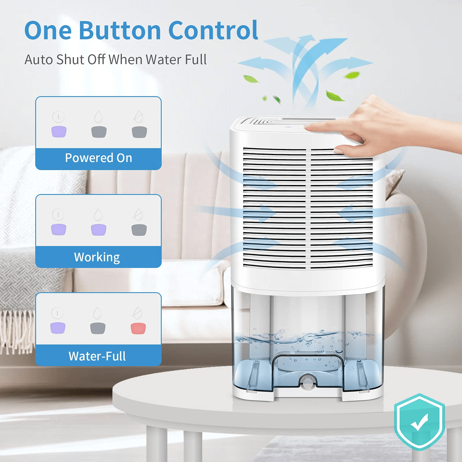 portable mini home air purifier dehumidifier basement bedroom dehumidifier - Image 4