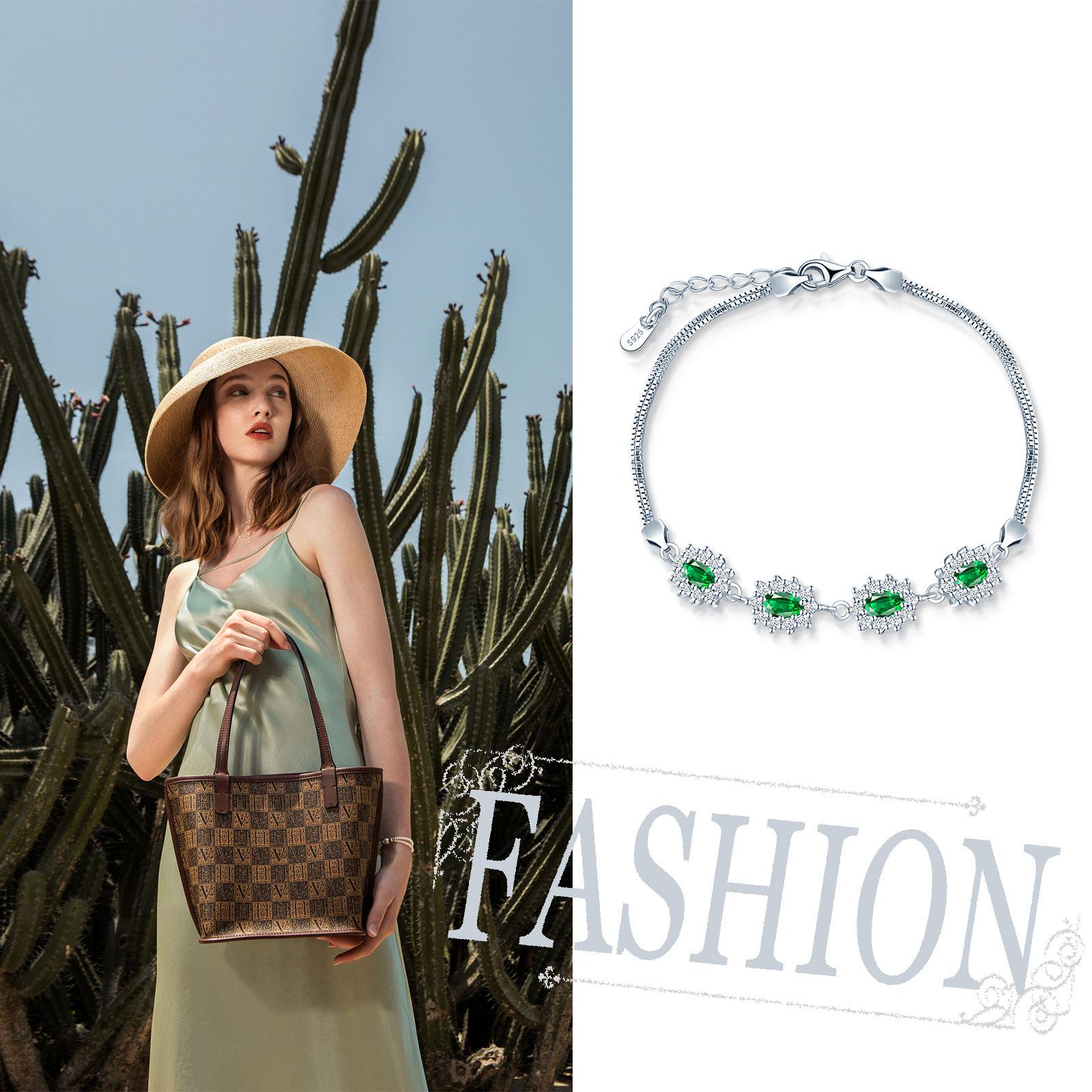 Multi stone bracelet 925 sterling silver bracelets - Image 4