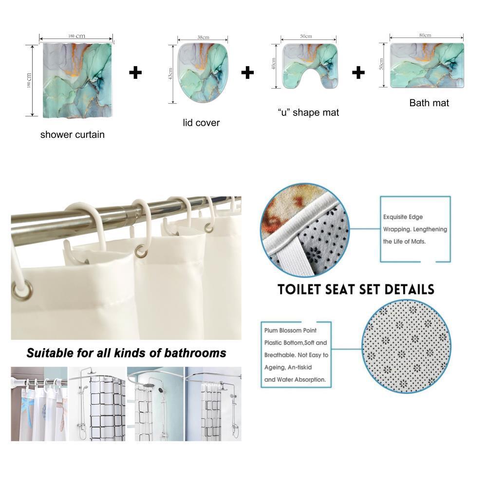 The hotel uses a simple clean and minimalist luxury white striped marble shower curtain for bathroom with matching window - Image 2