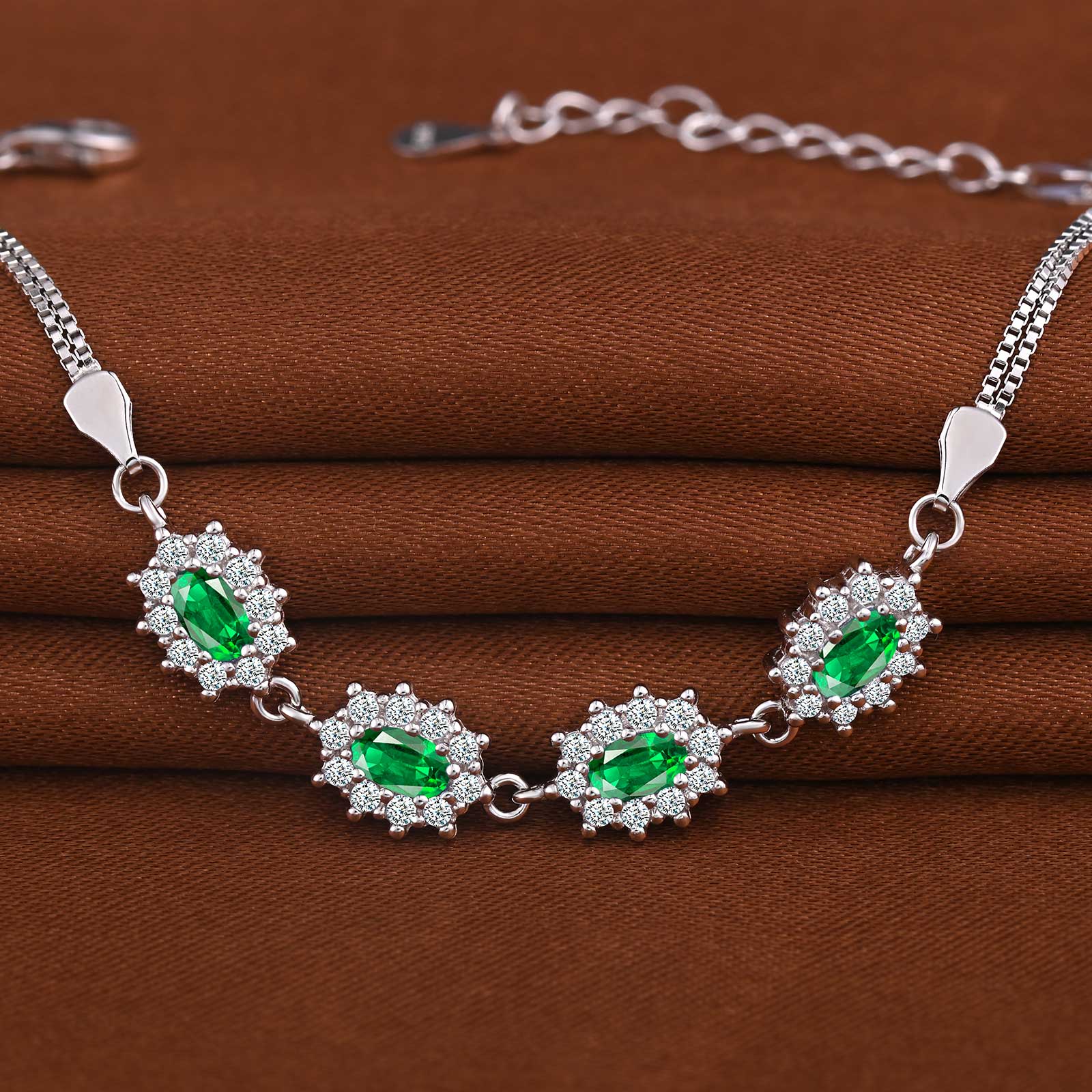 Multi stone bracelet 925 sterling silver bracelets - Image 2