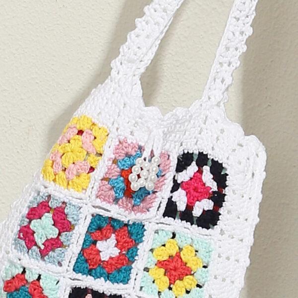 Woven Hand Crochet Beach Tote Bags Women Handbags Ladies - Image 4