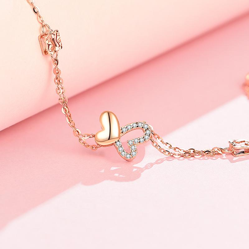 Gold Plated Bracelet Women Gold Sterling Silver 925 Jewellery Fashion Women Charm Bracelet