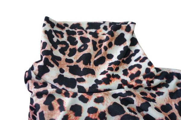 Long sleeve blouses stand collar hot sale tops slim sexy leopard print bottom shirt T-shirt woman - Image 5