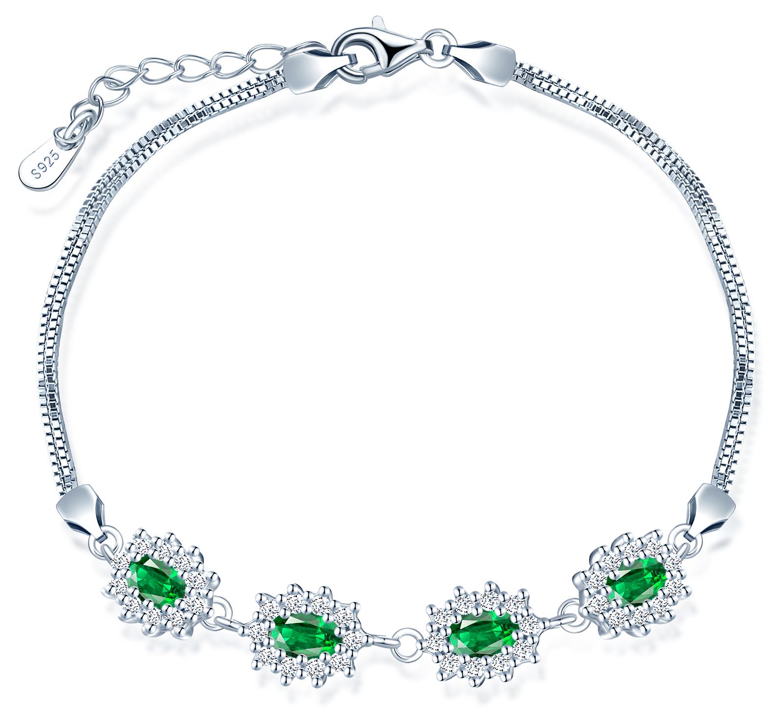 Multi stone bracelet 925 sterling silver bracelets - Image 5